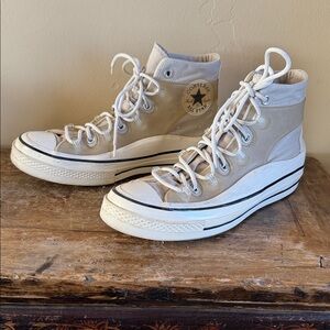 Converse Chuck Taylor All Star 70 Beige and White High Top Sneaker Men’s Size 9